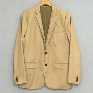 GAP Mens Jacket M Khaki‎ Tan Cotton Twill Blazer Business Smart Casual Preppy